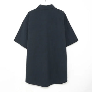 Basic Oversized Short-Sleeve Shirt