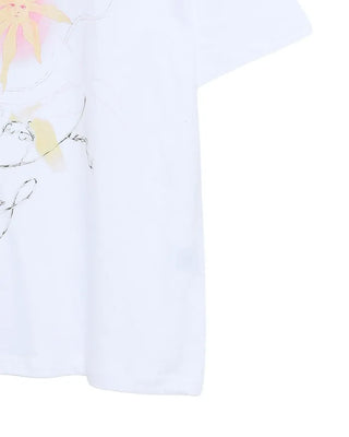 Loose-fitting printed short-sleeved T-shirt