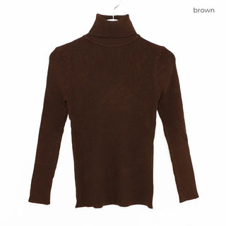 Ribbed turtleneck knit