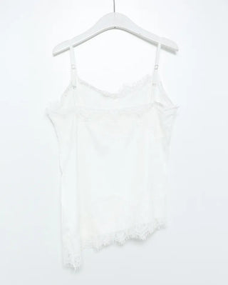 Lace slash hem lingerie camisole