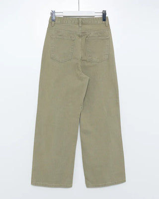 Cotton wide-fit pants