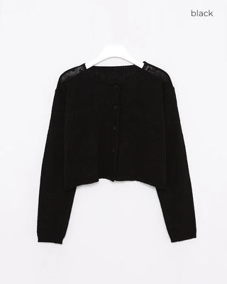 Cropped round cardigan