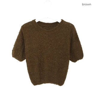 Soft half-sleeve knit