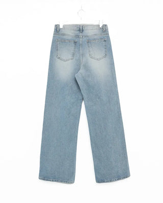 Semi-straight denim pants