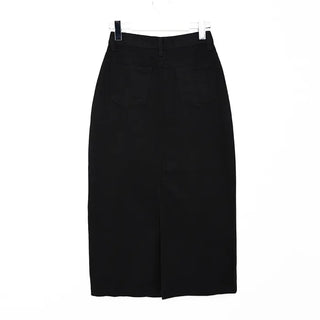 Cotton straight-fit skirt