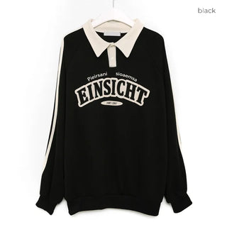 Double-line polo sweatshirt
