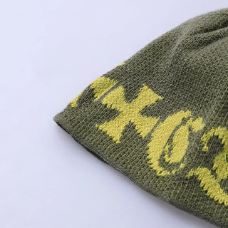 Patterned Color Short Beanie