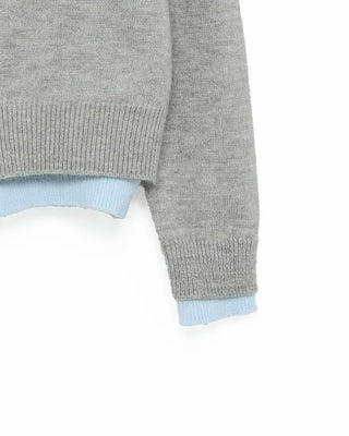Layered Bicolor Cardigan