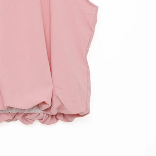 Back ribbon shirred blouse