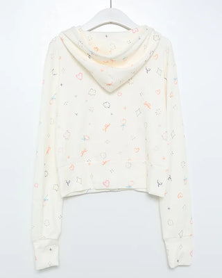 Graffiti Thermal Zip-Up Hoodie
