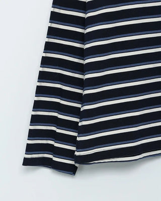 Multi-stripe long-sleeved T-shirt