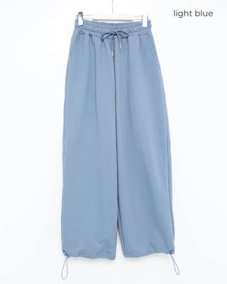 2-Way Wide Waist Elastic Pants