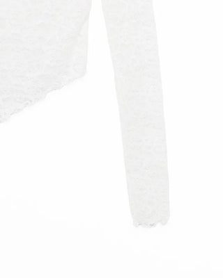 Slim Fit Lace Long Sleeve Shirt