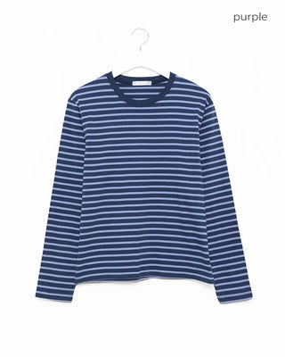 Crew neck striped T-shirt