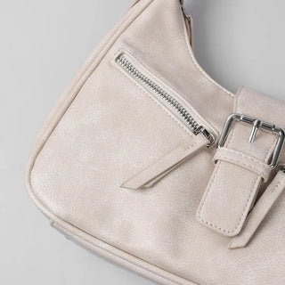Buckle Zipper Shoulder Bag