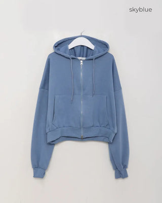 Basic Hooded Double Zip Hoodie
