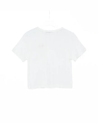 Perforated Cropped Short-Sleeve T-Shirt