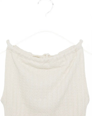 Knit halter neck gathered camisole
