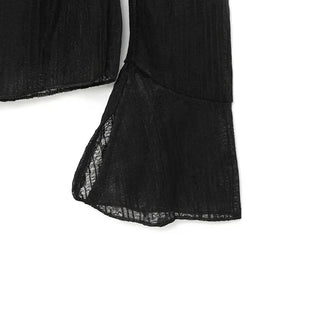 Lace sheer color cardigan