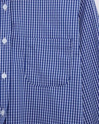 One-pocket gingham check shirt