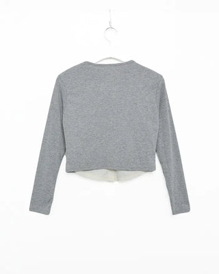 Layered Cropped Rib Cardigan