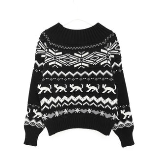 Snowflake Off-Shoulder Knit