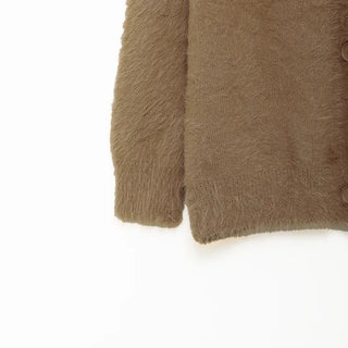 Loose-fit V-neck knit cardigan