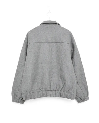 Wool zip collar jacket