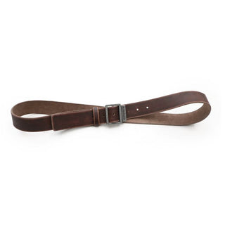 [MASONPRINCE] Needle-Free Metal Buckle Leather Belt