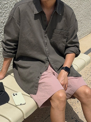 Haze Aging Fade Washed Shirt