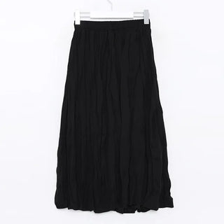 Crinkle pleated long skirt