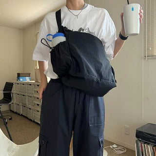 Pocket String Shoulder Bag