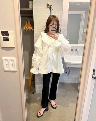 Frilled blouse