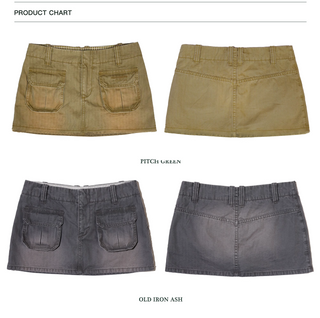 [moromoro2] Washed Twill Skirt