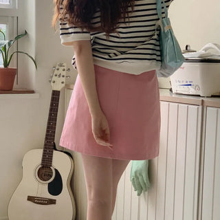 Colored mini skirt