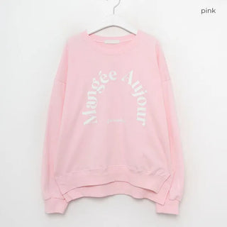 Slit sweatshirt