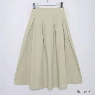 Pintuck flared skirt