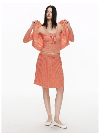 [NECY] Sunset Flower Garden Knit Set