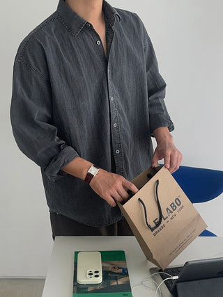 Luel Nylon Pigment Oversized Shirt