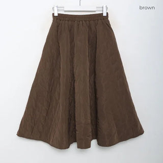 Quilted long skirt