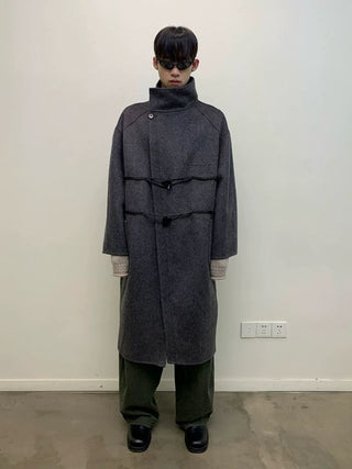 NEVERSEEZ Handmade Wool Blend Duffle Coat