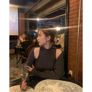 Cable cardigan & sleeveless knit set