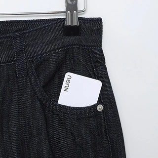 hake black denim pants