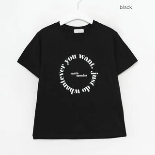 Round lettering T-shirt