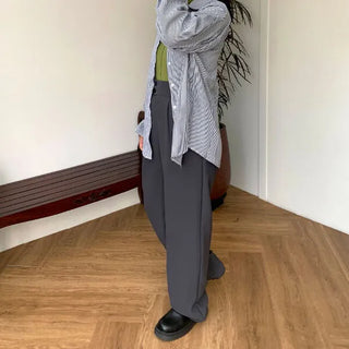 Wide-button slacks