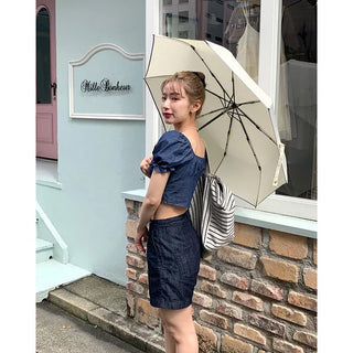 Short denim pants