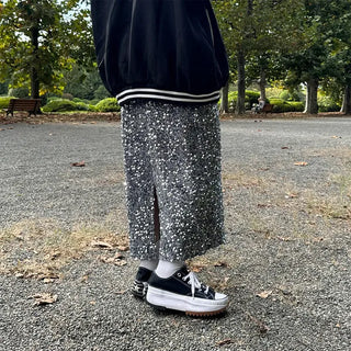Sequined long skirt