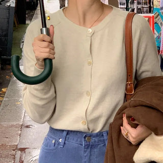 Latte Wool Cashmere Cardigan