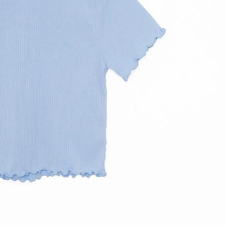 Cropped Frill Half-Sleeve T-Shirt