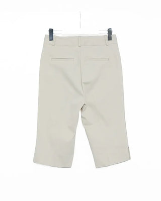 Slit hem slacks capri pants